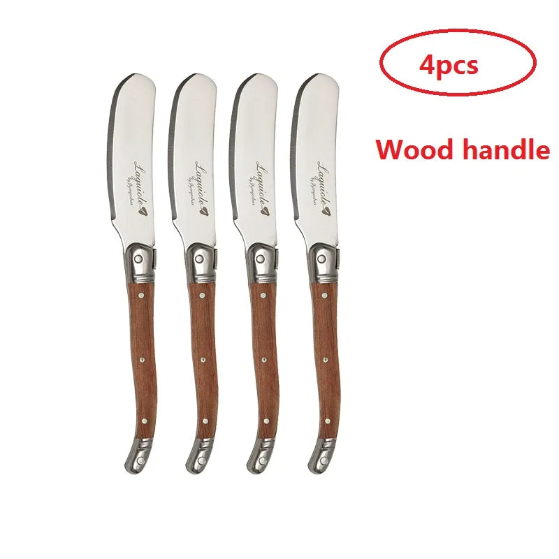 Laguiole Butter Knives Set – Stainless Steel & Rosewood Handle Butter Knife Set Axl 4pcs China Mainland