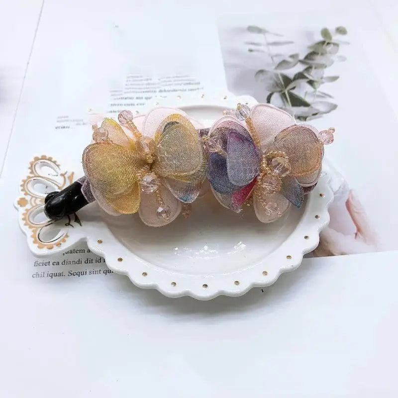 Non-Slip Floral Banana Hair Clip – Vintage Rose Barrette Hair Clip Barrette Axl A9