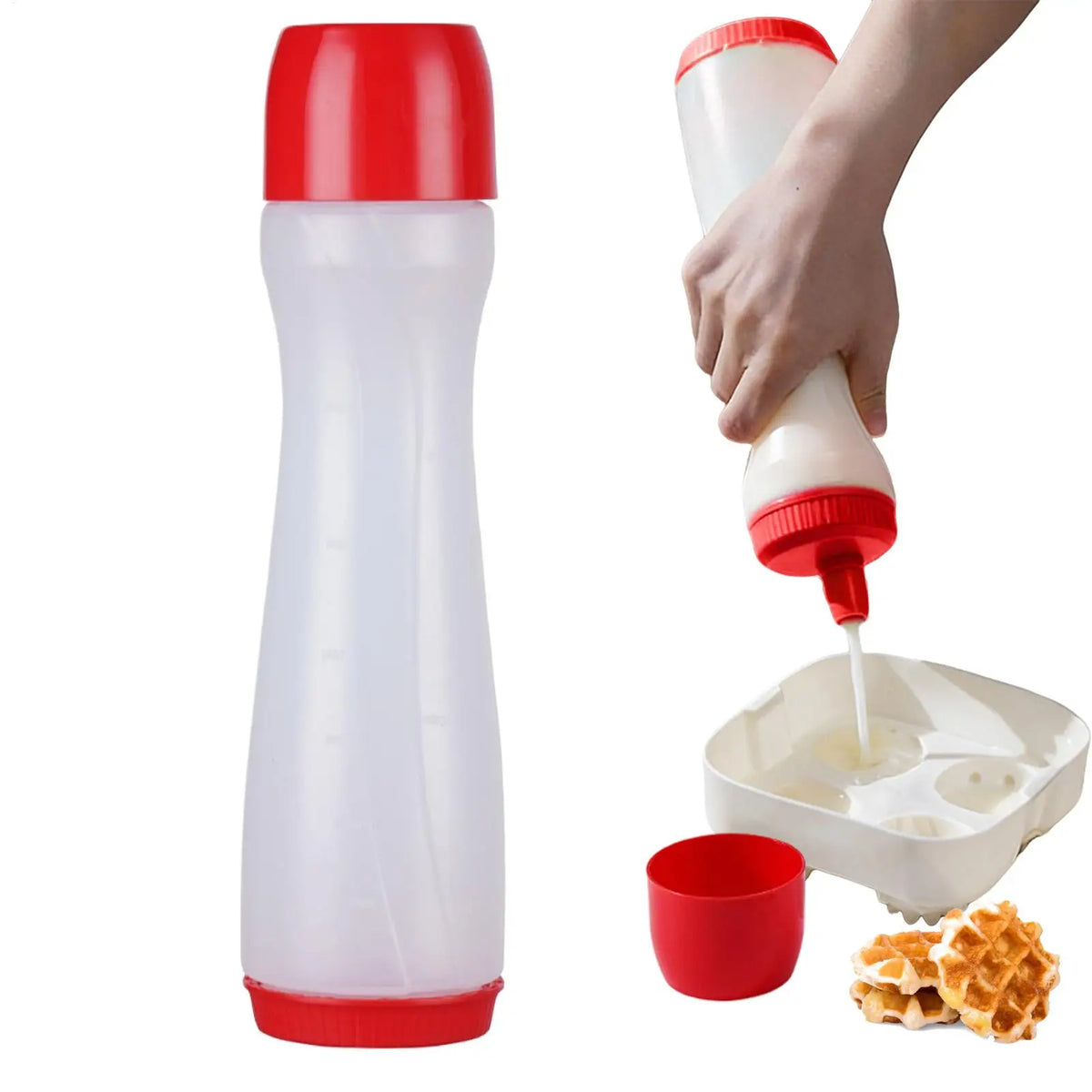 Pancake Batter Dispenser Bottle – 700ml Squeeze & Pour Batter Dispenser Bottle Axl