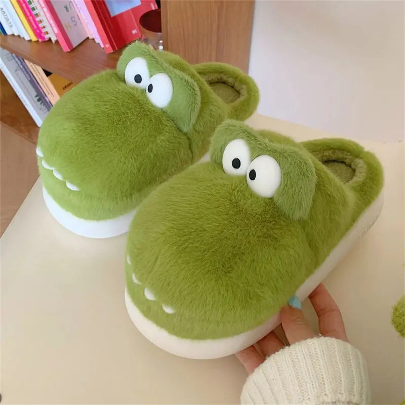 Lorilury Men's Furry Animal Slippers – Plush Indoor Flat Mules Men's Indoor Slippers Axl