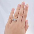 Huitan Cubic Zirconia Ring – Women's Dazzling Wedding Band Fashion Ring Axl A375 6