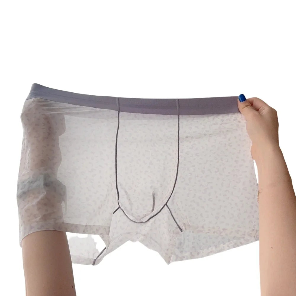 Men's Ice Silk Boxer Briefs – Quick Dry Breathable Underwear Men's Boxer Briefs Axl Purple L