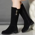 Women's Warm Plush Snow Boots – Side Zip Knee-High Winter Women's Winter Boots Axl 1 35