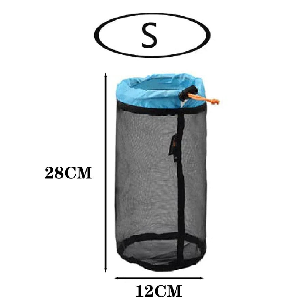 Nylon Mesh Drawstring Storage Bag – Camping & Travel Pouch Mesh Storage Bag Axl S