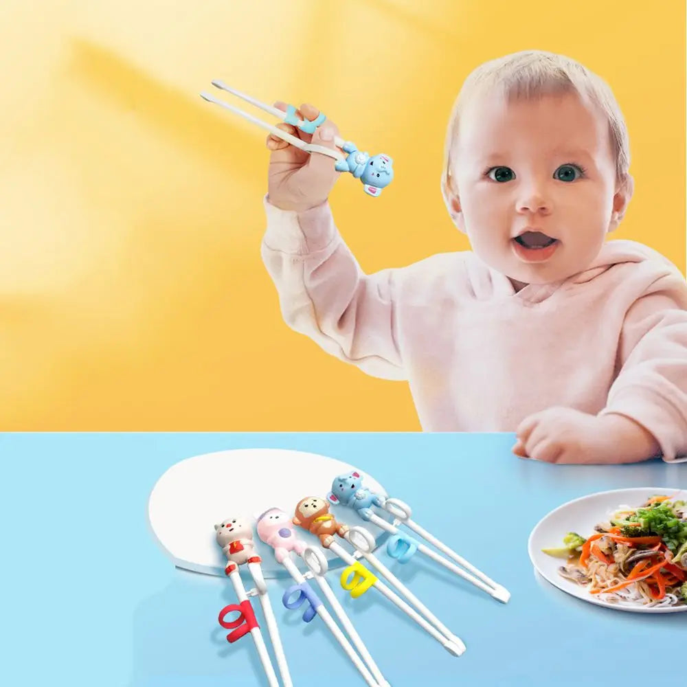 Kids Training Chopsticks – Cartoon Animal Beginner Set Kids Training Chopsticks Axl