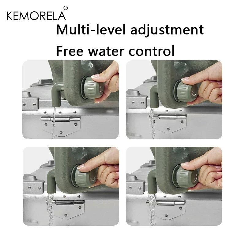 KEMORELA 12L Food-Grade PE Camping Water Storage Bucket Camping Water Bucket Axl