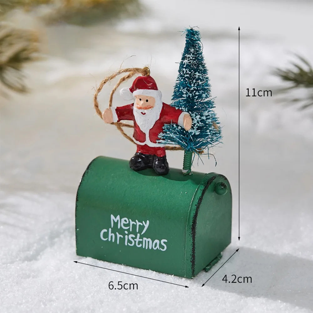 Santa Claus Airplane & Mailbox Christmas Hanging Ornament Christmas Ornament Axl 4