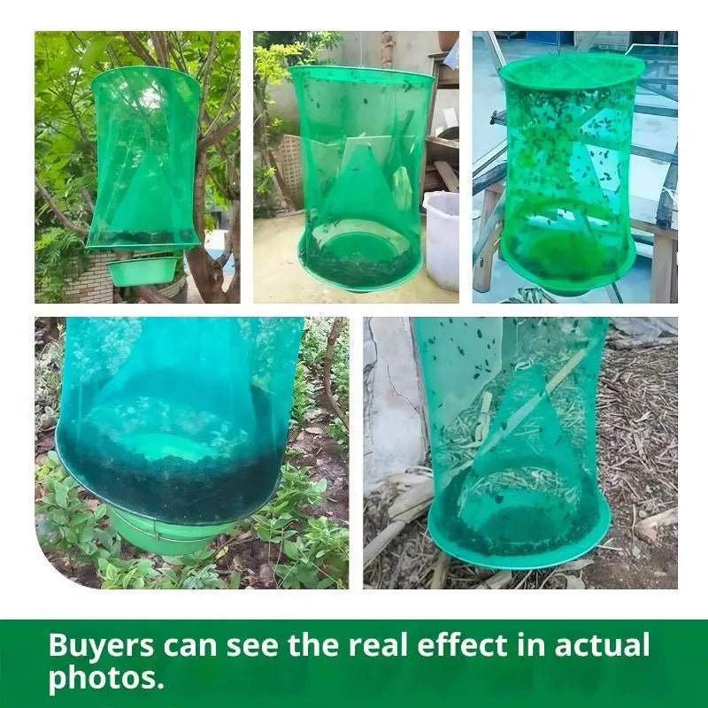Hanging Fly Trap – Green Mesh Net for Garden, Farm & Patio Outdoor Fly Trap Axl
