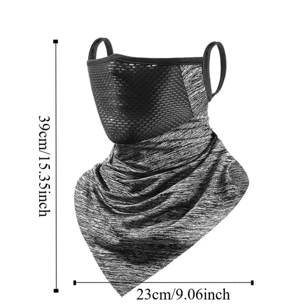 Ice Silk Face Cover – Breathable UV Scarf with Ear Hooks UV Face Scarf Axl