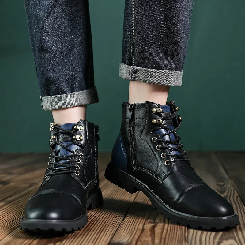 YBQJOO High Top Ankle Boots – Lace-Up Non-Slip Couple Boots Ankle Boots Axl