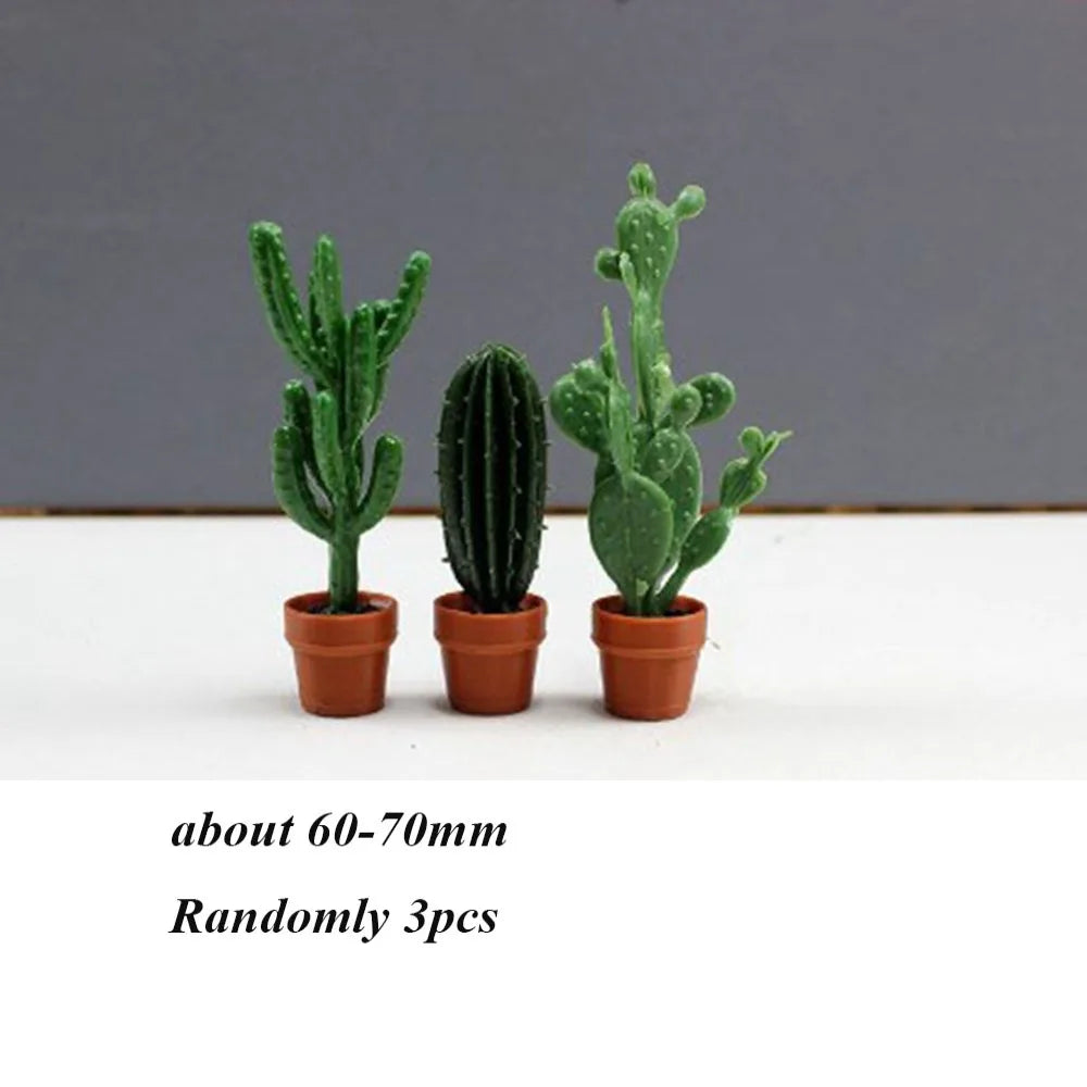 3-Pack 1:12 Dollhouse Miniature Potted Plants & Bonsai Decor Dollhouse Accessories Axl 6