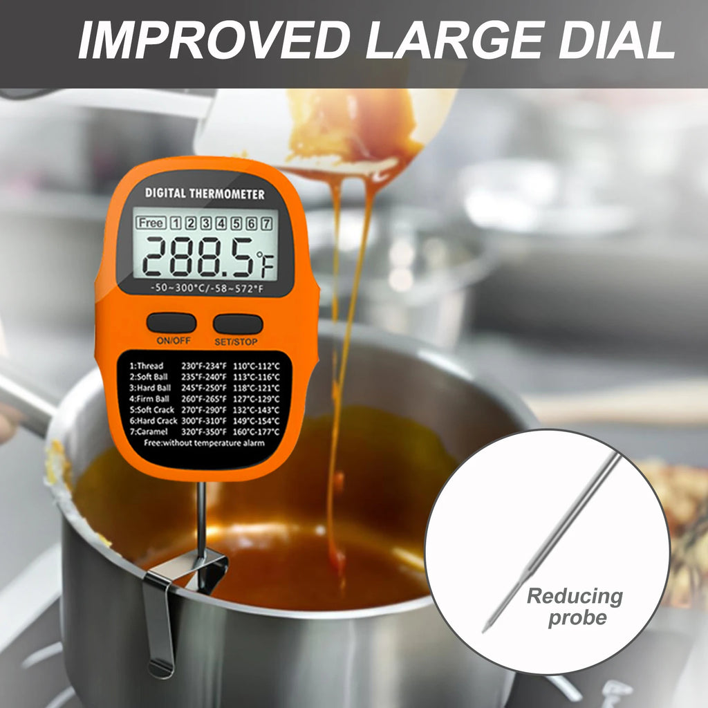 Digital Candy Thermometer – Big Screen Kitchen & BBQ Use Digital Kitchen Thermometer Axl