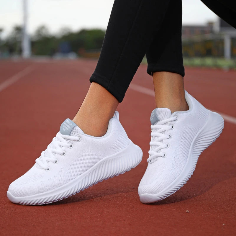 AZGB Women's Breathable Mesh Platform Sneakers | Lace-Up Women's Platform Sneakers Axl
