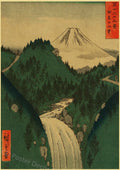 Japanese Landscape Retro Kraft Paper Poster | Vintage Wall Art Decorative Wall Poster Axl 22 A4 8.3x11.8inch