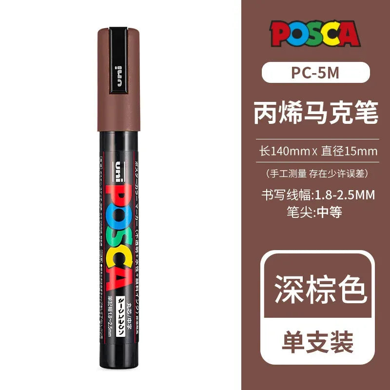 Uni POSCA Acrylic Paint Markers PC-1M 3M 5M – Multi-Colour