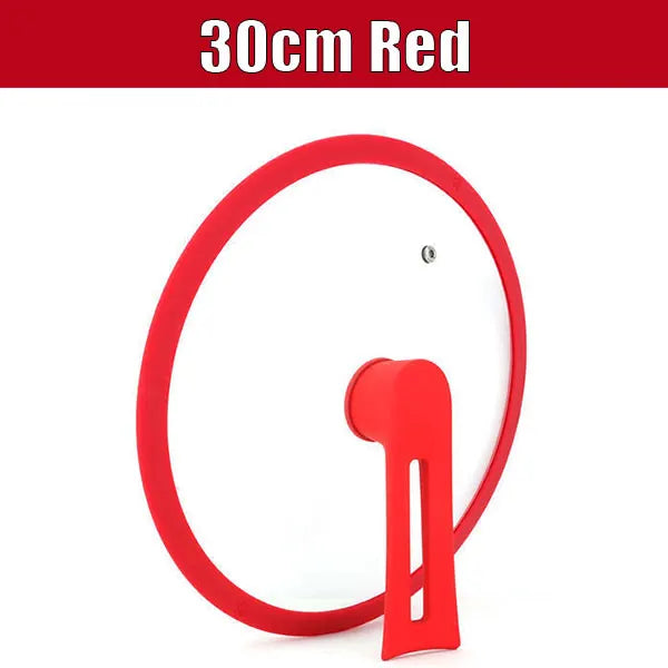Universal Tempered Glass Pan Lid 24–32cm | Silicone Rim Replacement Pan Lid Axl 30cm Red