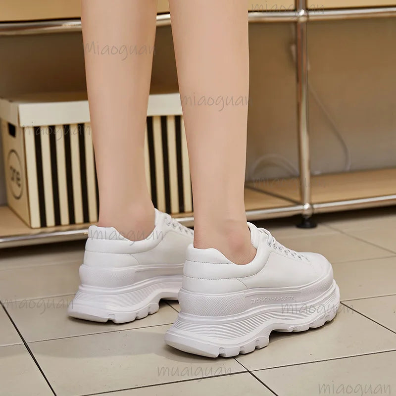 Women's Thick Sole Dad Sneakers – Lace-Up Fashion Sport Shoes Women's Sneakers Axl