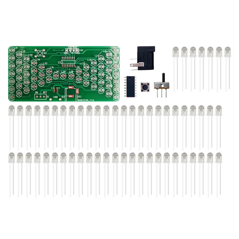 DIY LED Hourglass Soldering Kit – 5V Microcontroller, 57 LEDs DIY Electronics Kit Axl