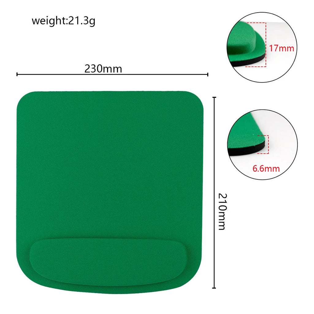 Ergonomic Mouse Pad with Wrist Rest – EVA Rubber Mousepad Wrist Rest Mouse Pad Axl Green
