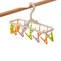Foldable Multi-Clip Laundry Drying Hanger – 12 Clips ABS Laundry Drying Hanger Axl one size