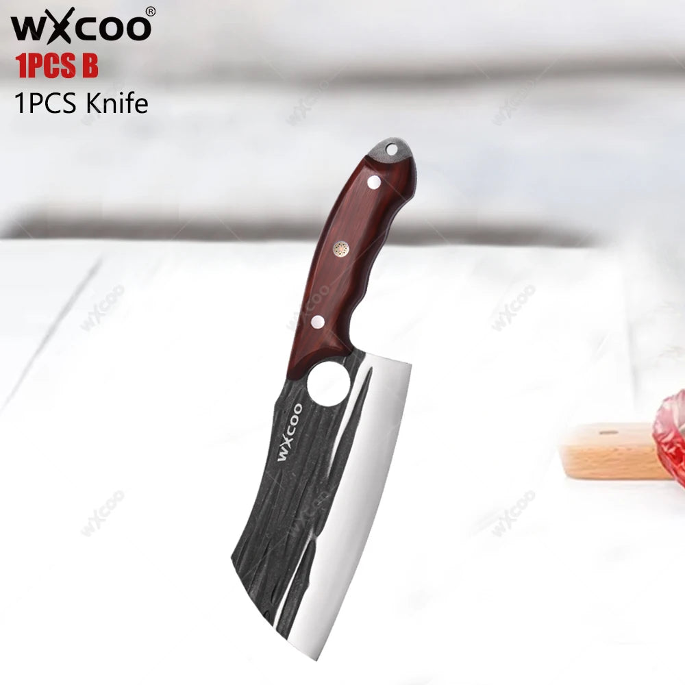 WXCOO Boning Knife Set – Stainless Steel Wood Handle Boning Knife Set Axl Knife B