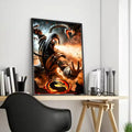 Mortal Kombat Canvas Wall Art Poster | Unframed Gaming Decor Canvas Wall Art Axl Black1 15X20cmFrameless