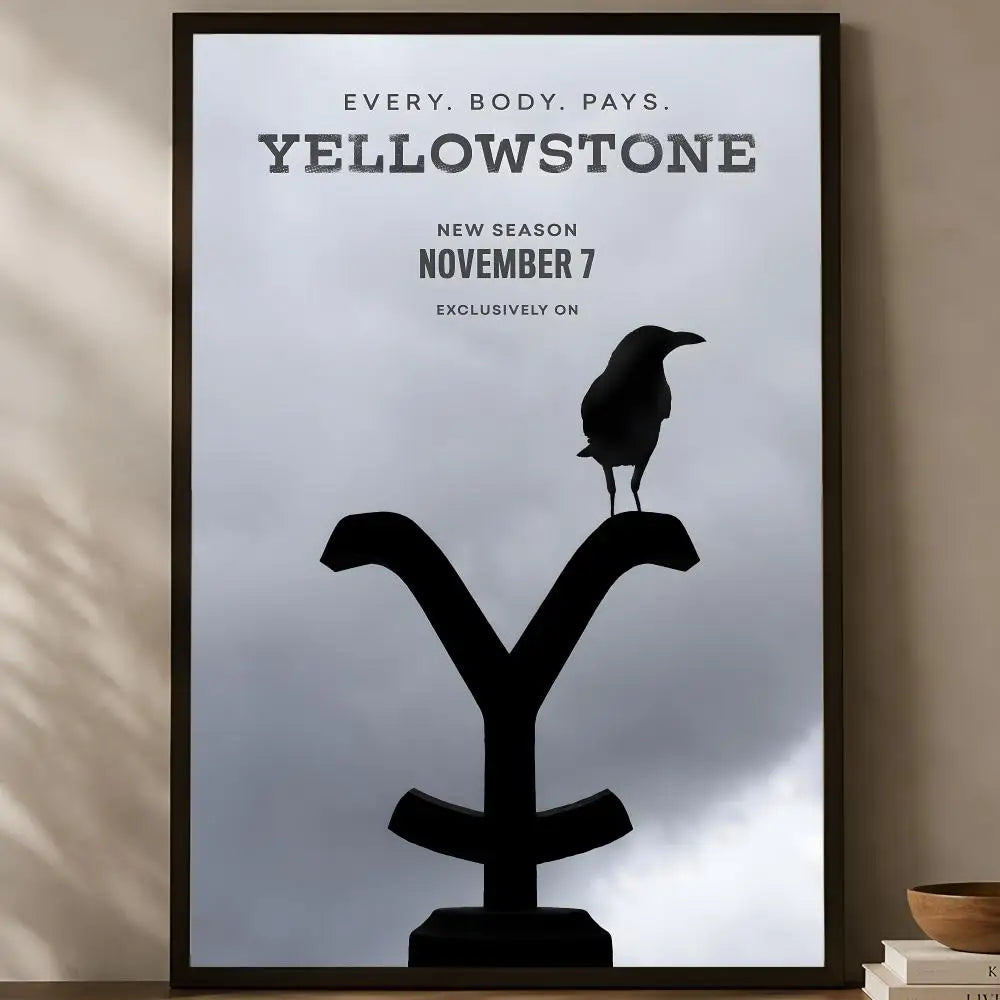 Yellowstone TV Series Wall Art Poster – Self-Stick Waterproof Wall Art Poster Axl White04 40X50cmNoframe