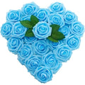 30 Pcs Artificial PE Foam Roses with Stems – Wedding & Decor Artificial Flower Set Axl Blue 30 pcs