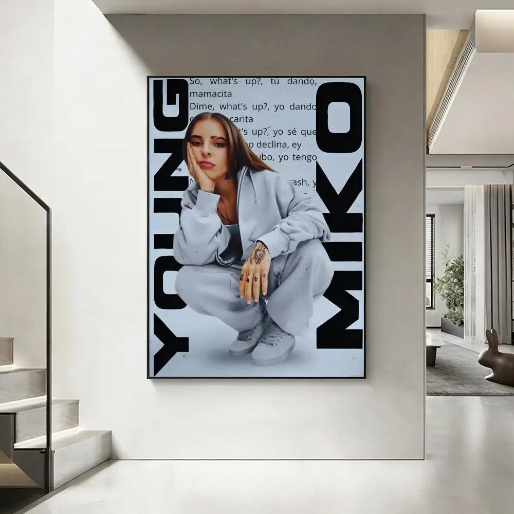 Y-Young M-Miko HD Poster – Aesthetic Wall Art Home Decor Wall Art Poster Axl White11 40X50cmNoframe
