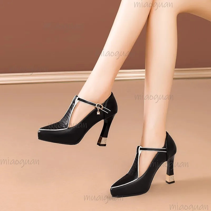 Hollow Out Women's High Heel Sandals – Ankle Buckle Strap Pumps Stiletto Heel Sandals Axl