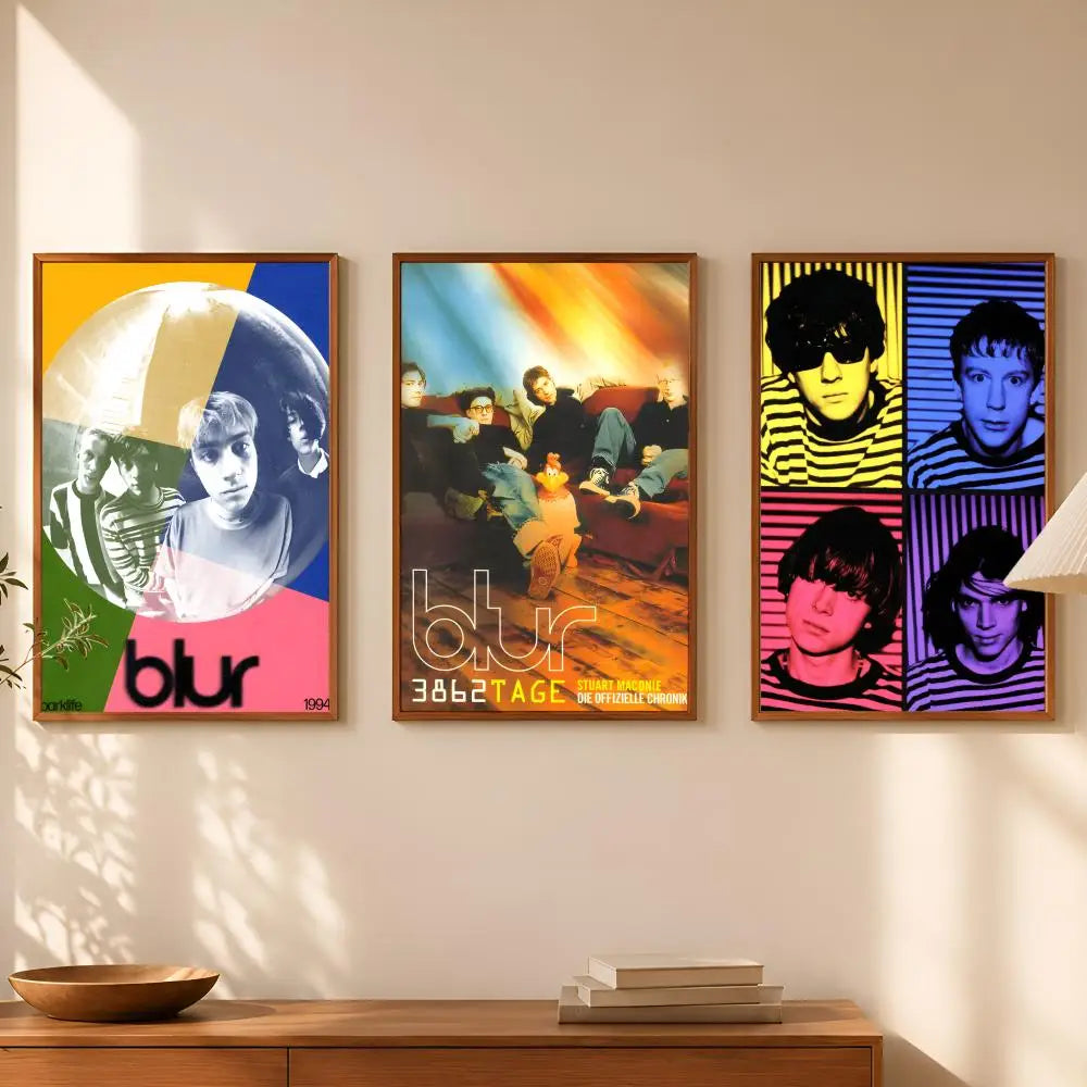 Blur Band HD PVC Self-Stick Wall Art Poster | Waterproof Decor Wall Art Poster Axl