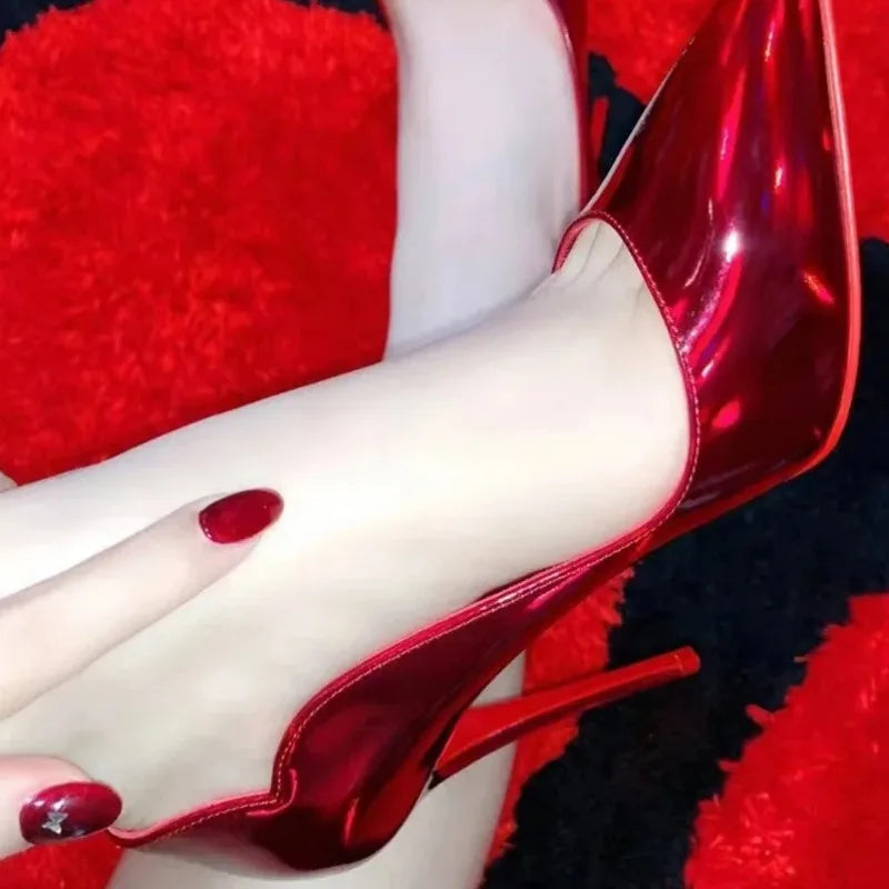 Women's Luxury Pointed Toe Stiletto Pumps – Wave Edge Heels High Heel Pumps Axl