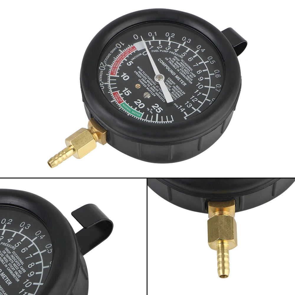 Automotive Engine Compression & Vacuum Pressure Gauge Kit Engine Compression Tester Axl