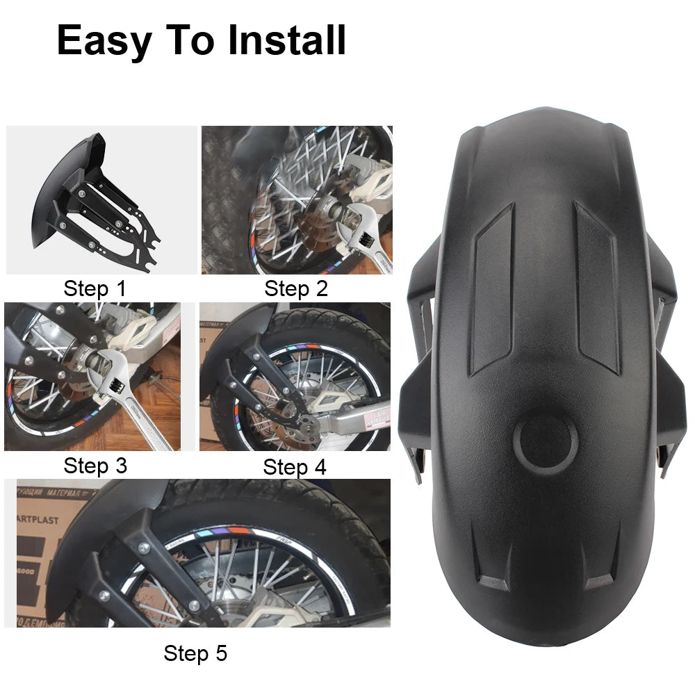 Universal Motorcycle Rear Fender Mudguard with Bracket Motorcycle Mudguard Axl
