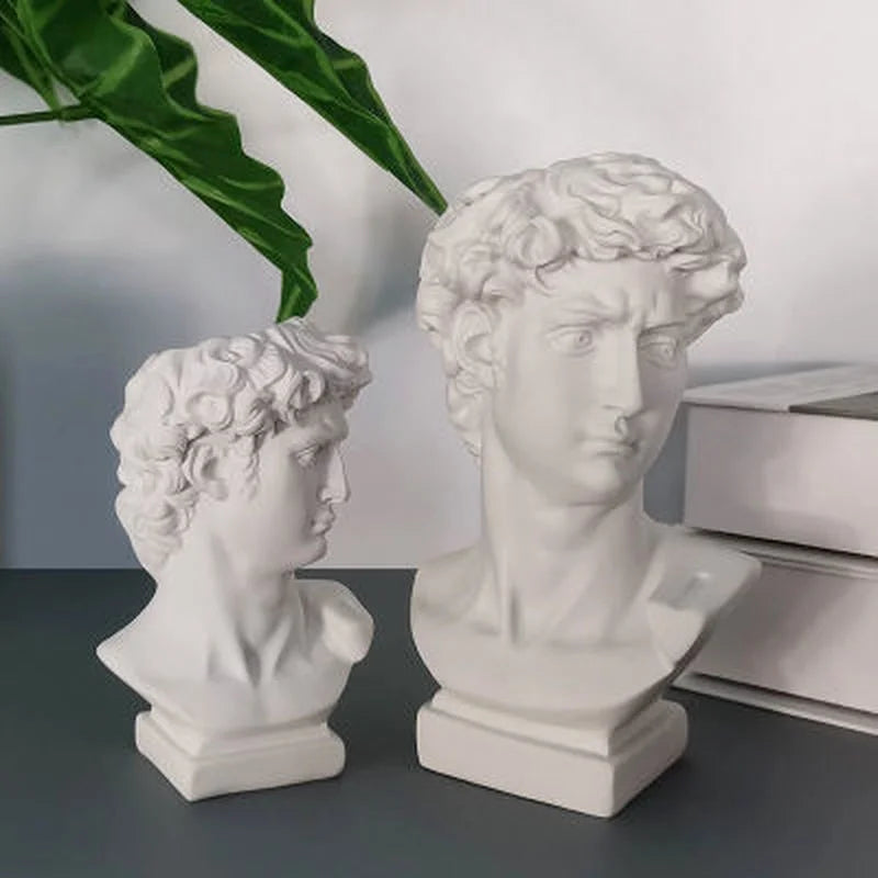 Nordic David Resin Vase – Flower Pot & Makeup Brush Holder Decorative Resin Vase Axl