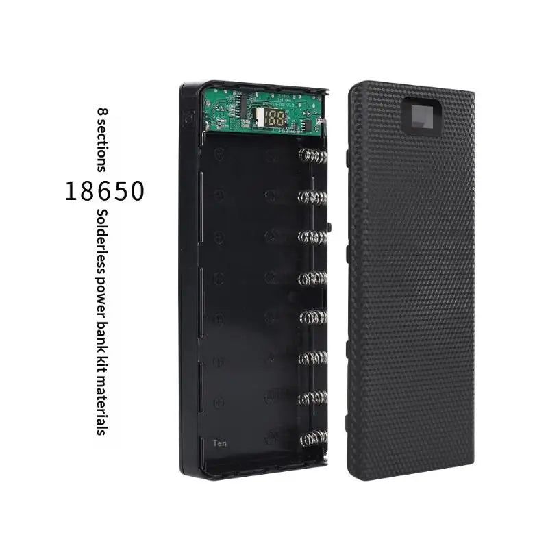 DIY 8x18650 Power Bank Case – Dual USB Type-C Fast Charge Power Bank Case Axl