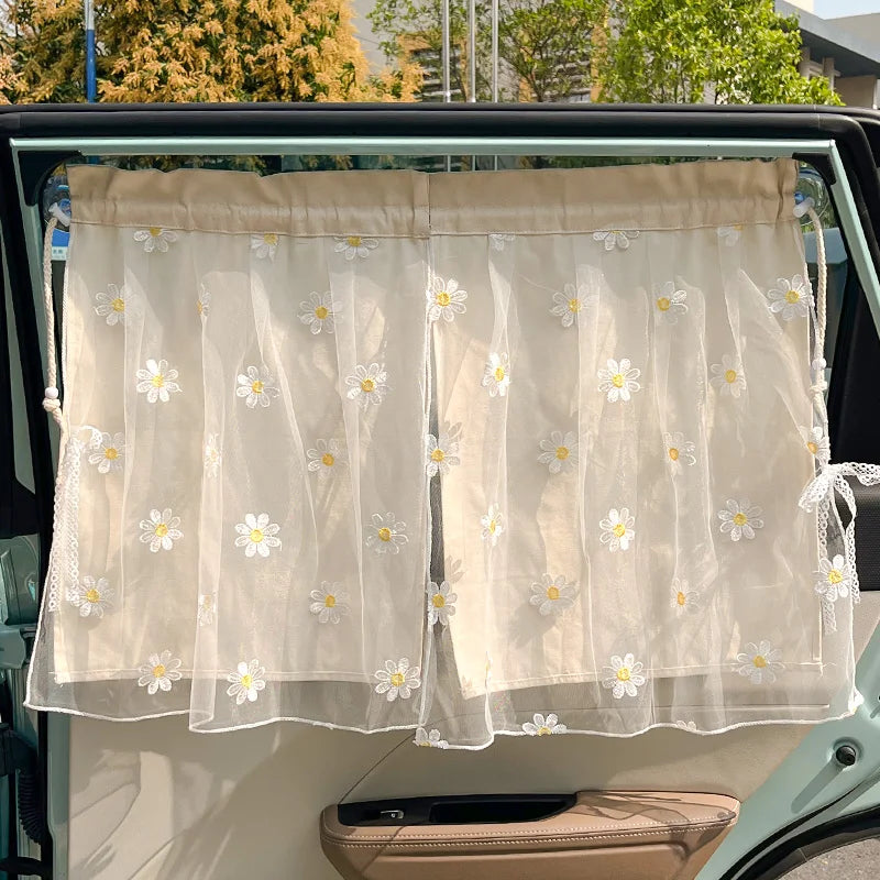 Auto Retractable Car Window Sunshade – Suction Cup Sun Shade Car Window Sunshade Axl flower double 1PC