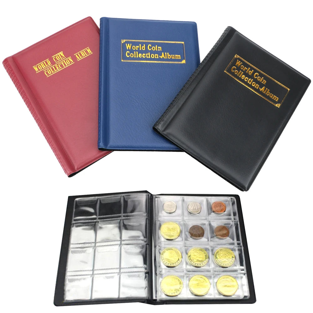 120-Pocket Coin Collection Album – PVC Collector Book Coin Collection Album Axl