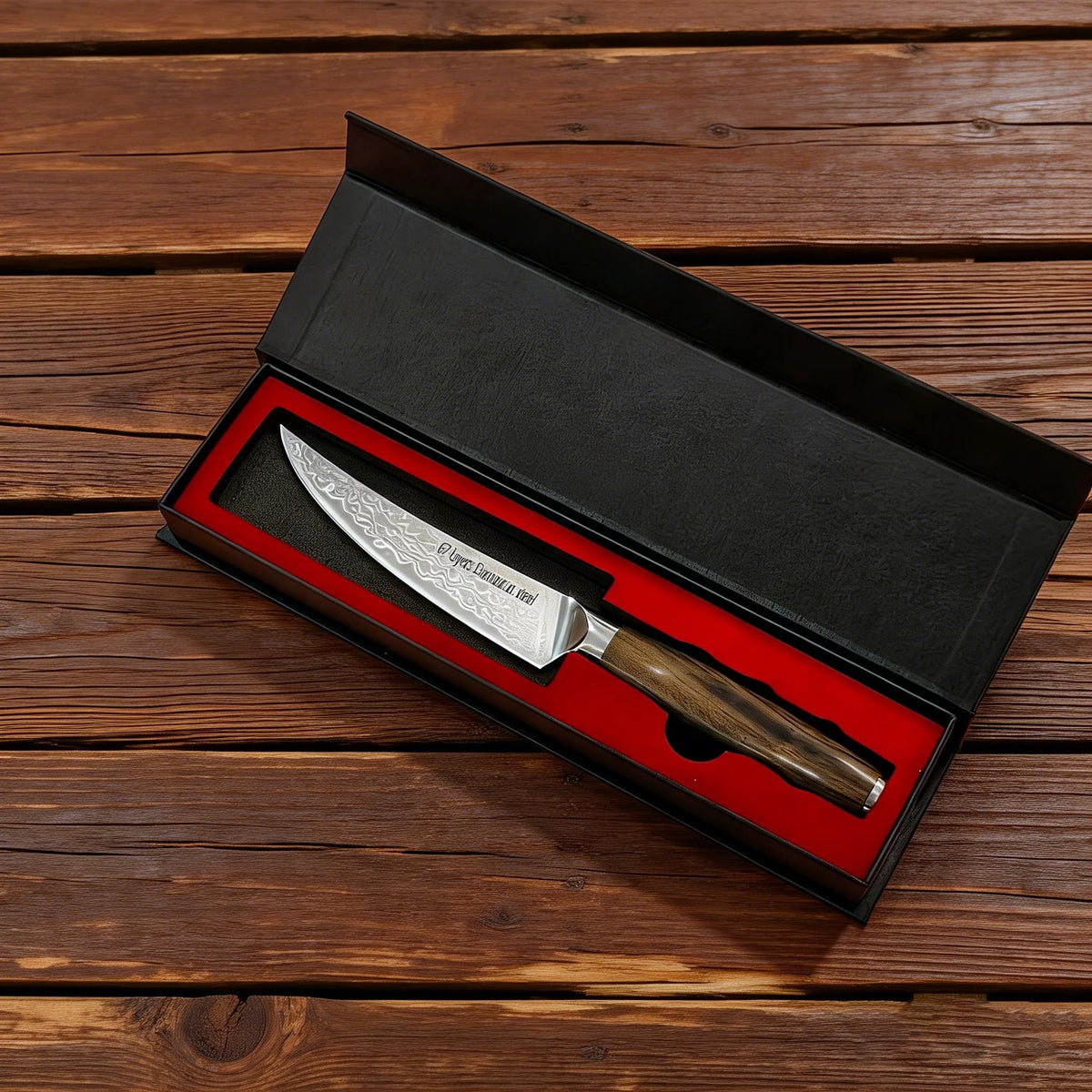 Damascus Steel VG10 Kitchen Knife – Ebony Handle | 12.5" Blade Damascus Kitchen Knife Axl Kitchen knives