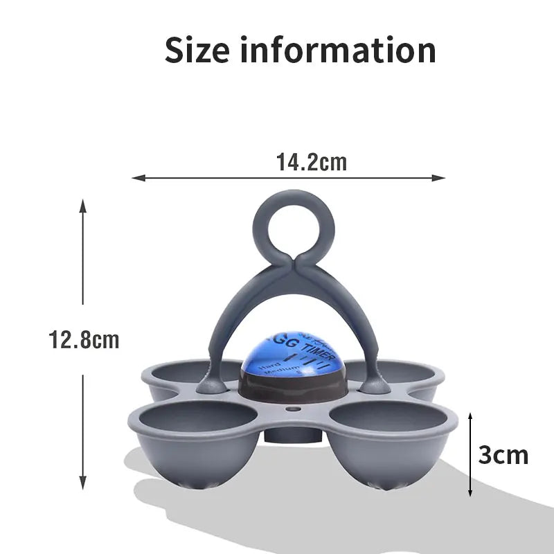 Egg Timer & 4-Egg Holder – Color-Changing Boiling Egg Tool Egg Timer Tool Axl