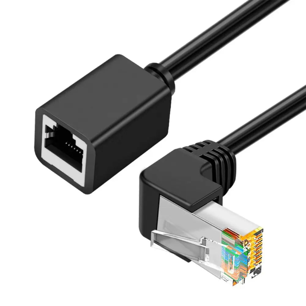 90° Angled RJ45 CAT6 Ethernet Extension Cable – Up/Down/Left/Right Ethernet Extension Cable Axl Down Angled