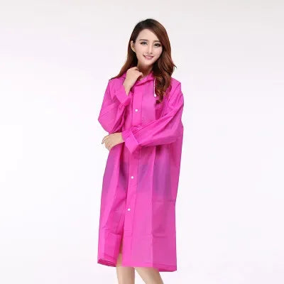 Women's Waterproof Rain Poncho – Clear Yellow Nylon Raincoat Women's Rain Poncho Axl Rose Pink M