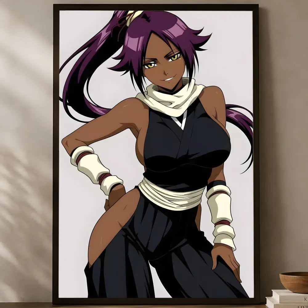 Yoruichi Shihoin Anime Wall Poster – HD Self-Stick Waterproof Anime Wall Poster Axl White11 30X40cmNoframe