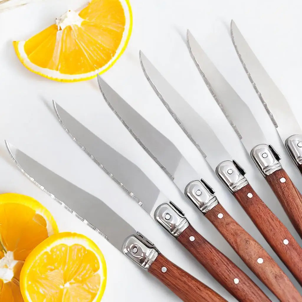 Serrated Steak Knives Set – 4, 6 or 8 Piece Sharp Table Knife Steak Knife Set Axl