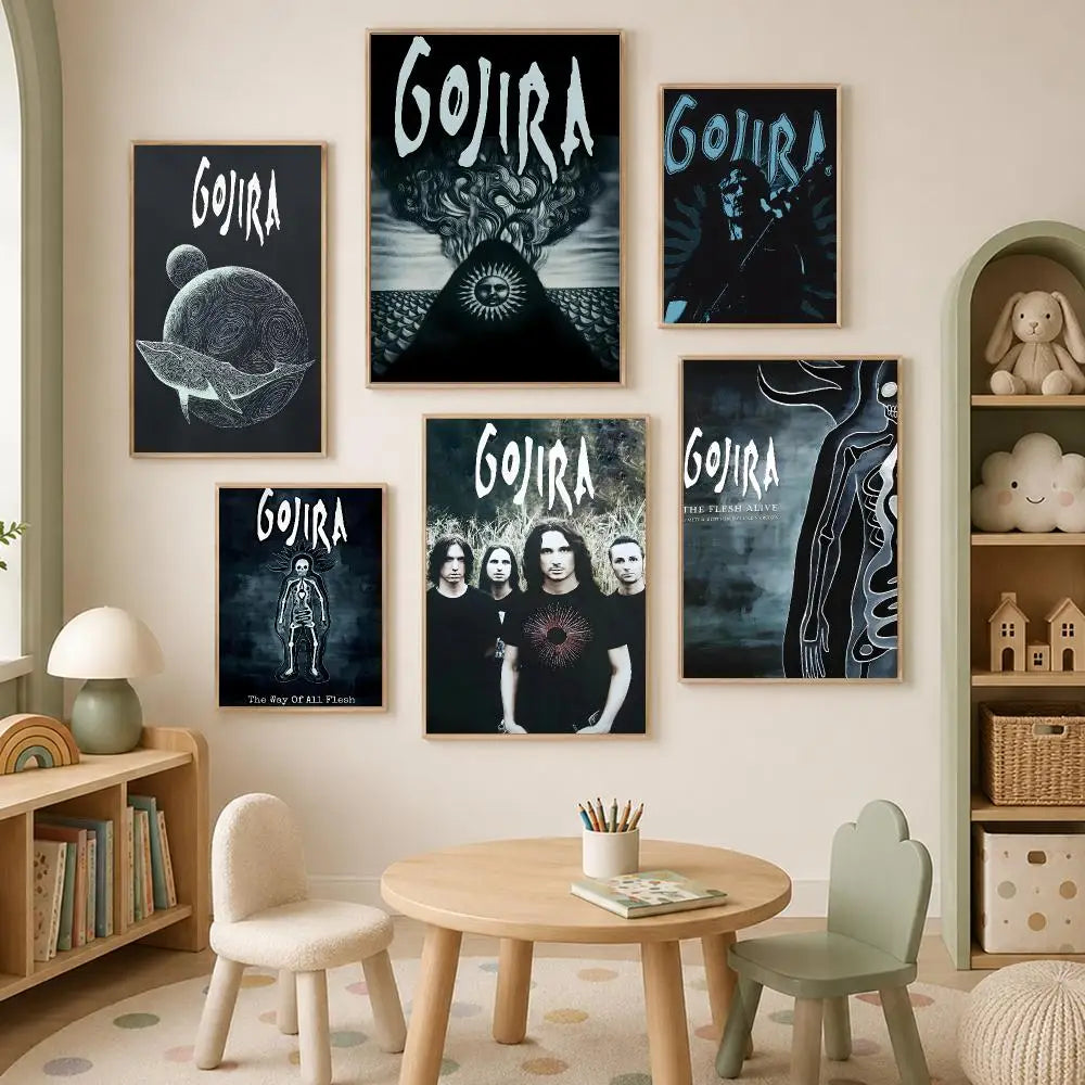 Gojira Band Wall Poster – Self-Stick HD Waterproof Wall Art Wall Art Poster Axl