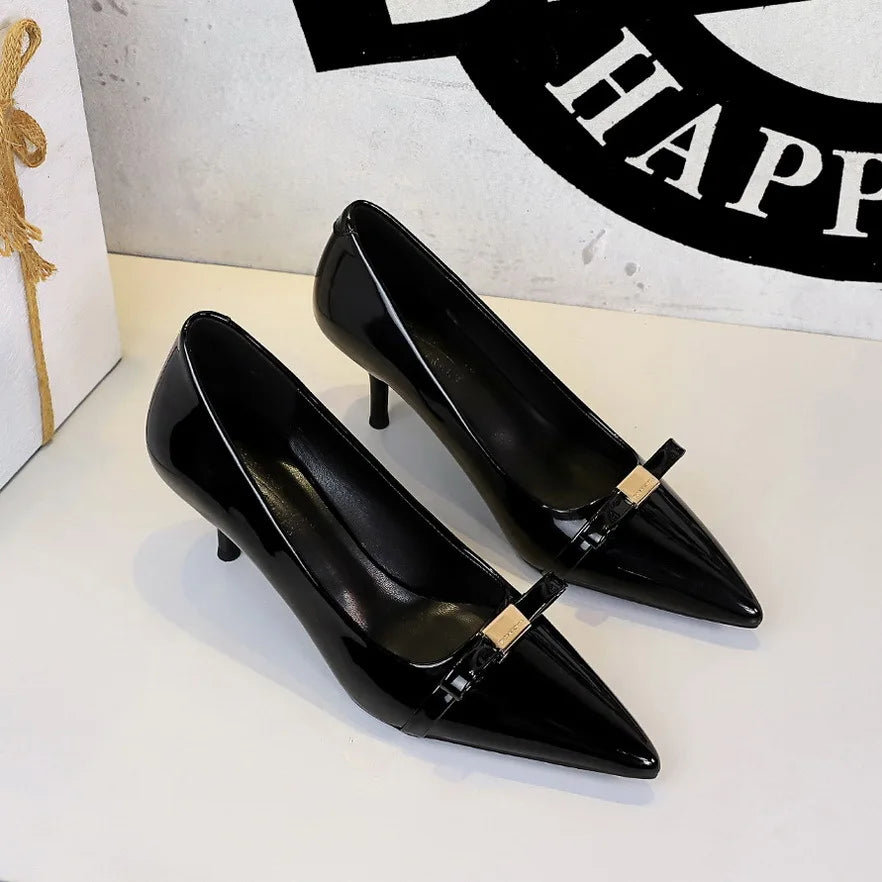 HAJINK Vintage Stiletto Heels – Pointed Toe Women's Pumps Stiletto Dress Heels Axl black 39