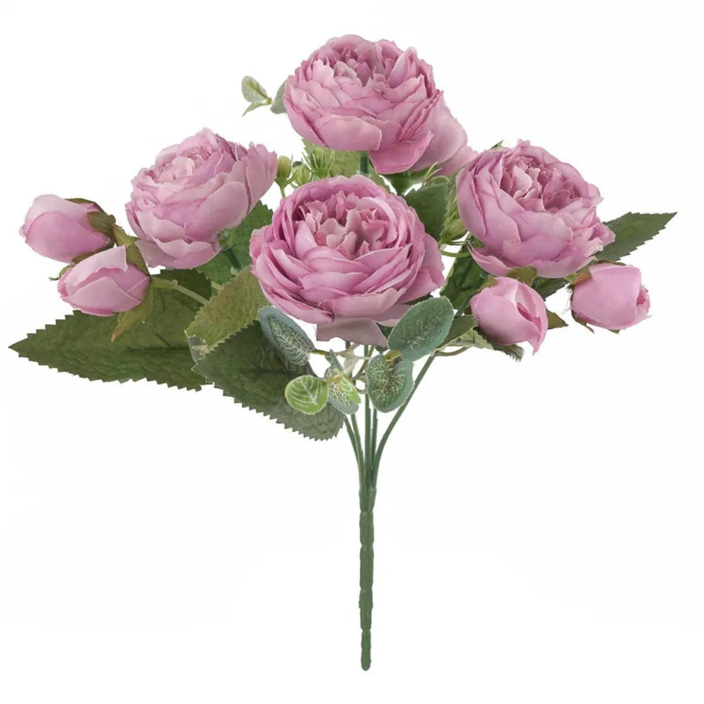 Silk Peony Artificial Flowers 30cm – Wedding & Home Décor Bouquet Artificial Flower Bouquet Axl PURPLE 1pc