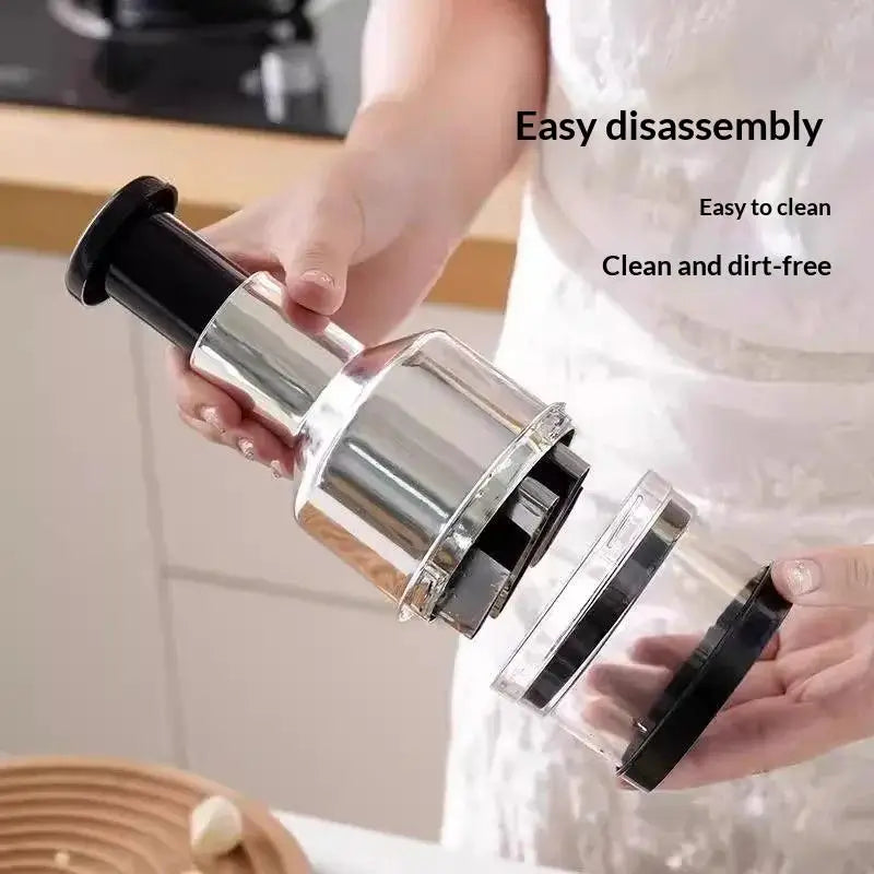 Manual Garlic Press Chopper – Stainless Steel Mincer & Slicer Garlic Press Chopper Axl