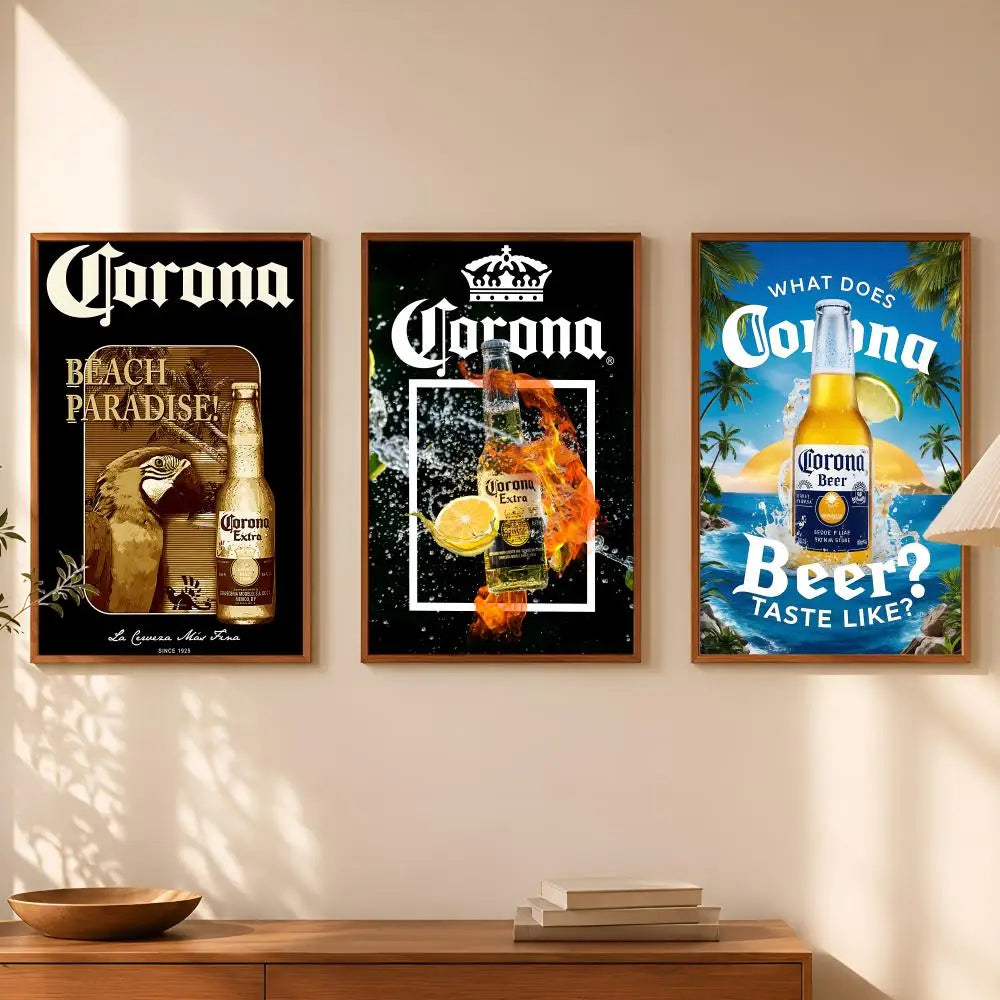 Corona Extra Beer Self-Stick Wall Art Poster – Waterproof HD Wall Art Poster Axl