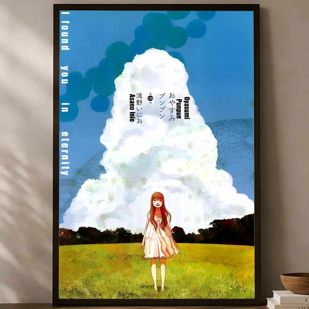 Goodnight Punpun Anime Wall Poster – Self-Stick HD PVC Anime Wall Poster Axl White07 50X70cmNoframe